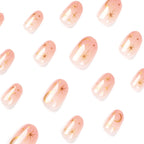 Acrylic Press-On Nails Celestial Stars & Moon Jelly Gel