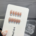 Acrylic Press-On Nails Pre-Glued Reusable Rainbow Shimmer