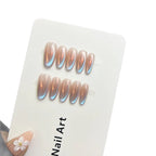 Acrylic Press-On Nails Pre-Glued Reusable Rainbow Shimmer