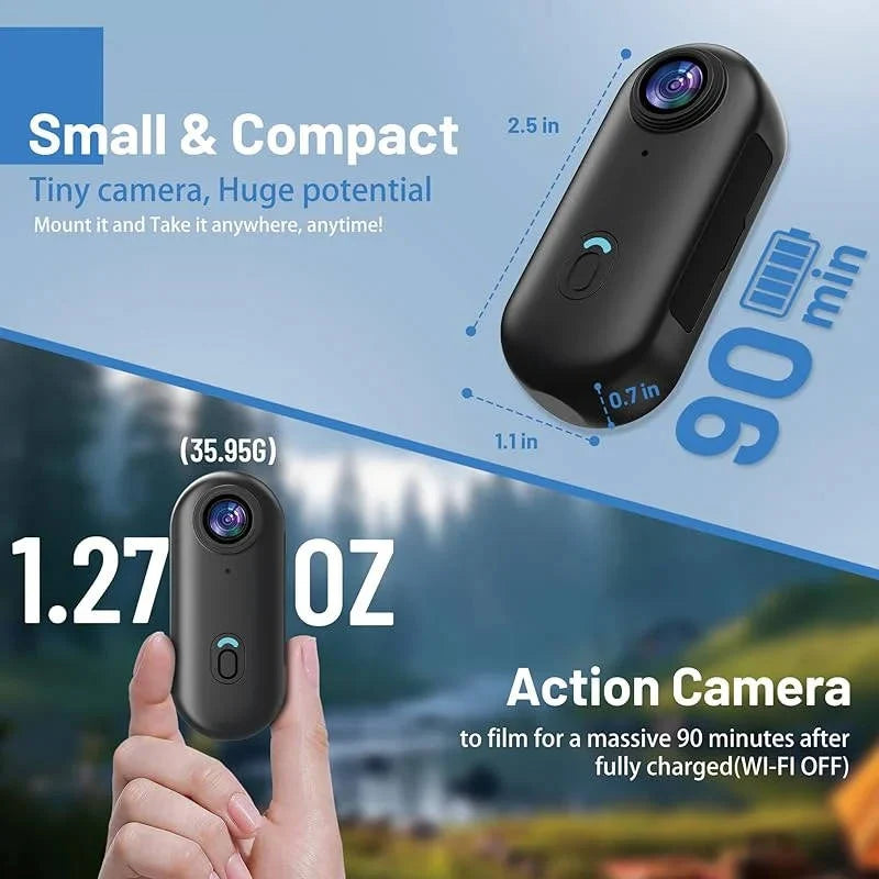 Action Camera 4K Magnetic Mount Waterproof Case