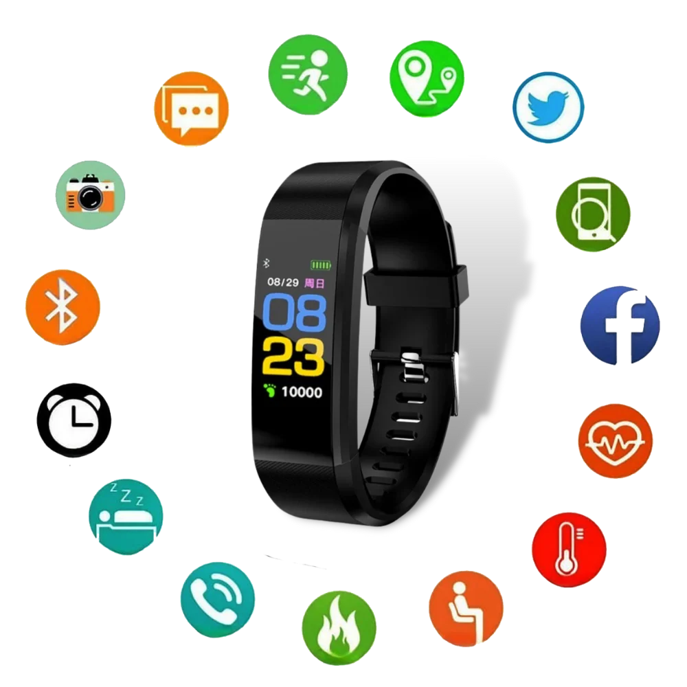 Activity Watch Heart Rate & Step Tracking Easy-Read Display