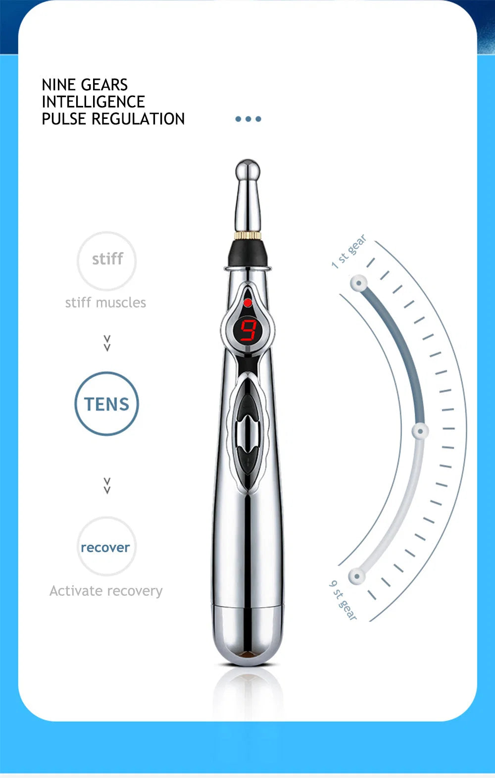 Acupuncture Pen Needle-Free Portable For Face & Body