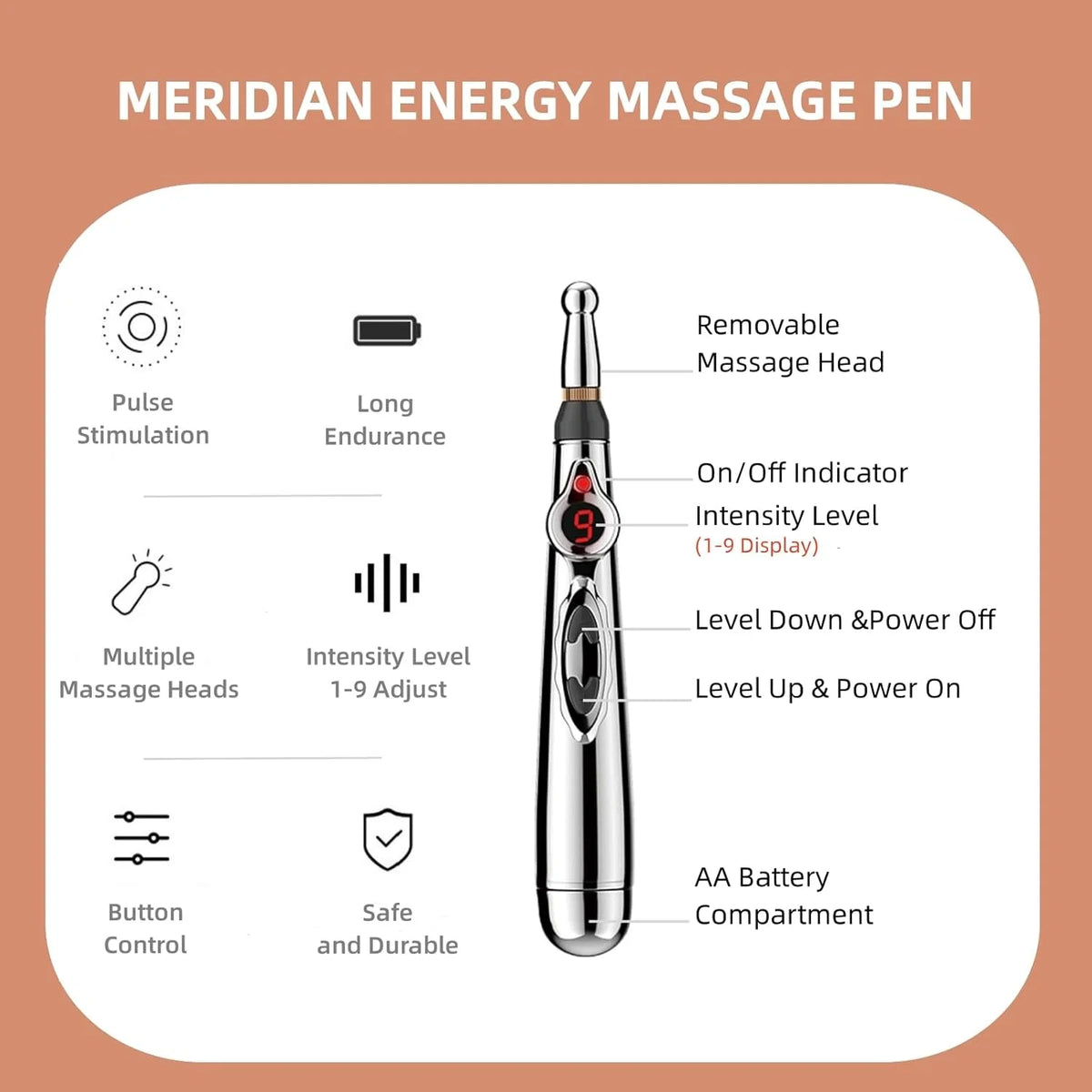 Acupuncture Pen Needle-Free Portable For Face & Body