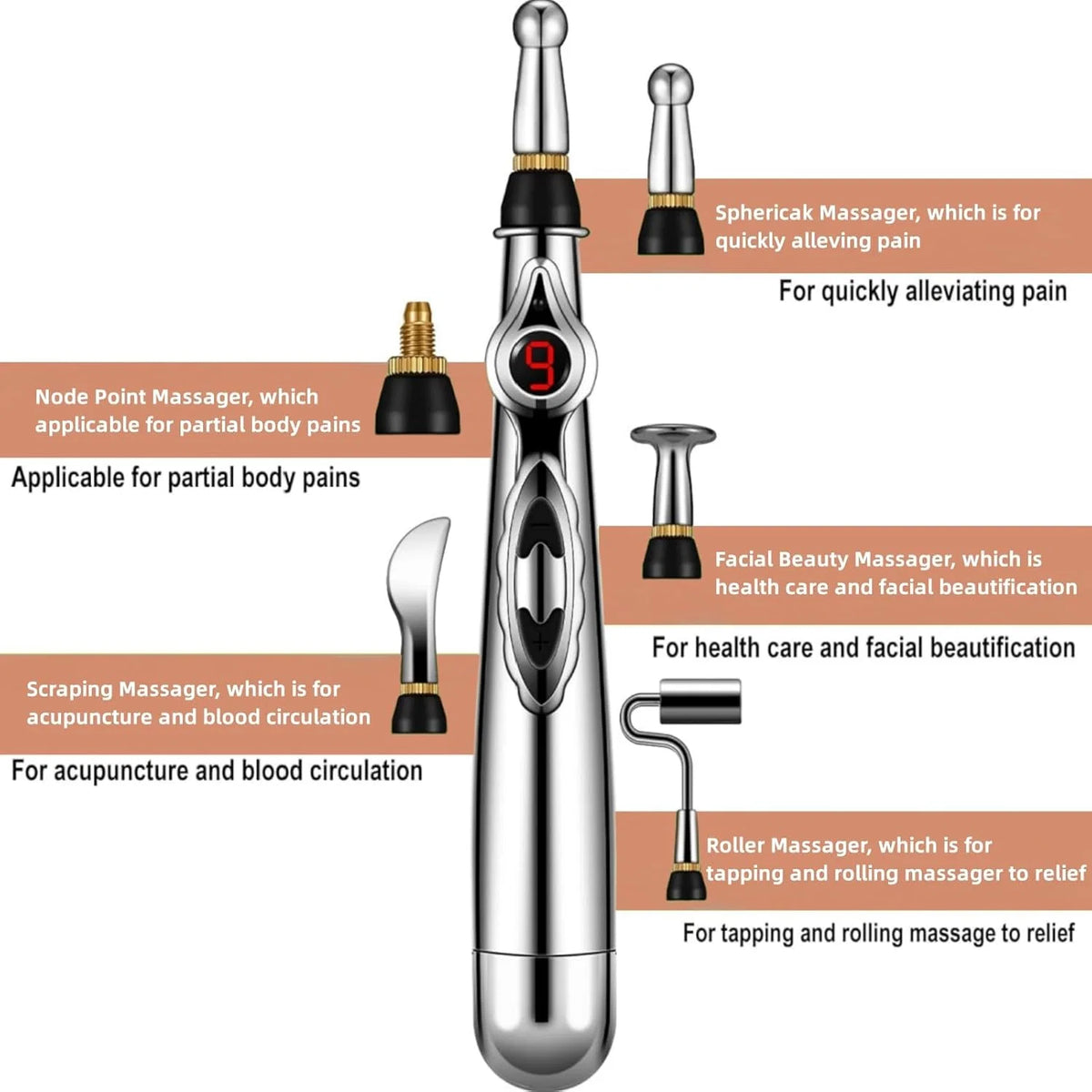 Acupuncture Pen Needle-Free Portable For Face & Body