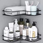 Adhesive Mount & Anti-Rust Iron Corner Shower Caddy