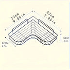 Adhesive Mount & Anti-Rust Iron Corner Shower Caddy