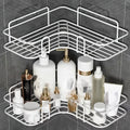 Adhesive Mount & Anti-Rust Iron Corner Shower Caddy