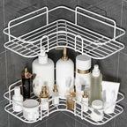 Adhesive Mount & Anti-Rust Iron Corner Shower Caddy