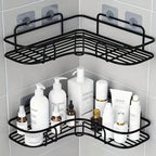 Adhesive Mount & Anti-Rust Iron Corner Shower Caddy