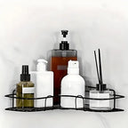 Adhesive Mount & Anti-Rust Iron Corner Shower Caddy