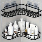 Adhesive Mount & Anti-Rust Iron Corner Shower Caddy