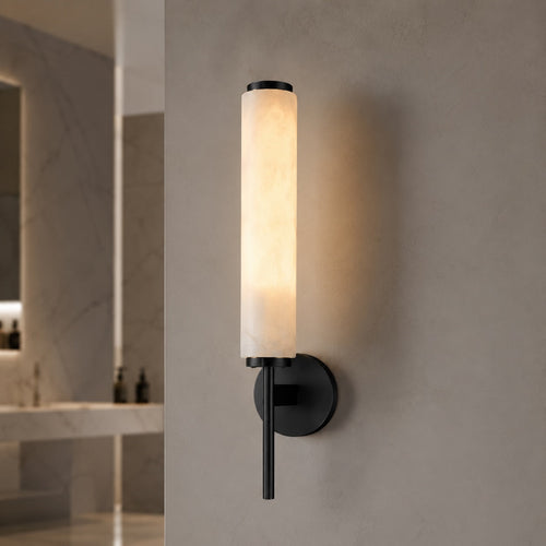 Adjustable Alabaster Shade Wall Sconce