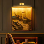 Adjustable Antique Brass Tri-Color LED Picture Light (Hardwired)