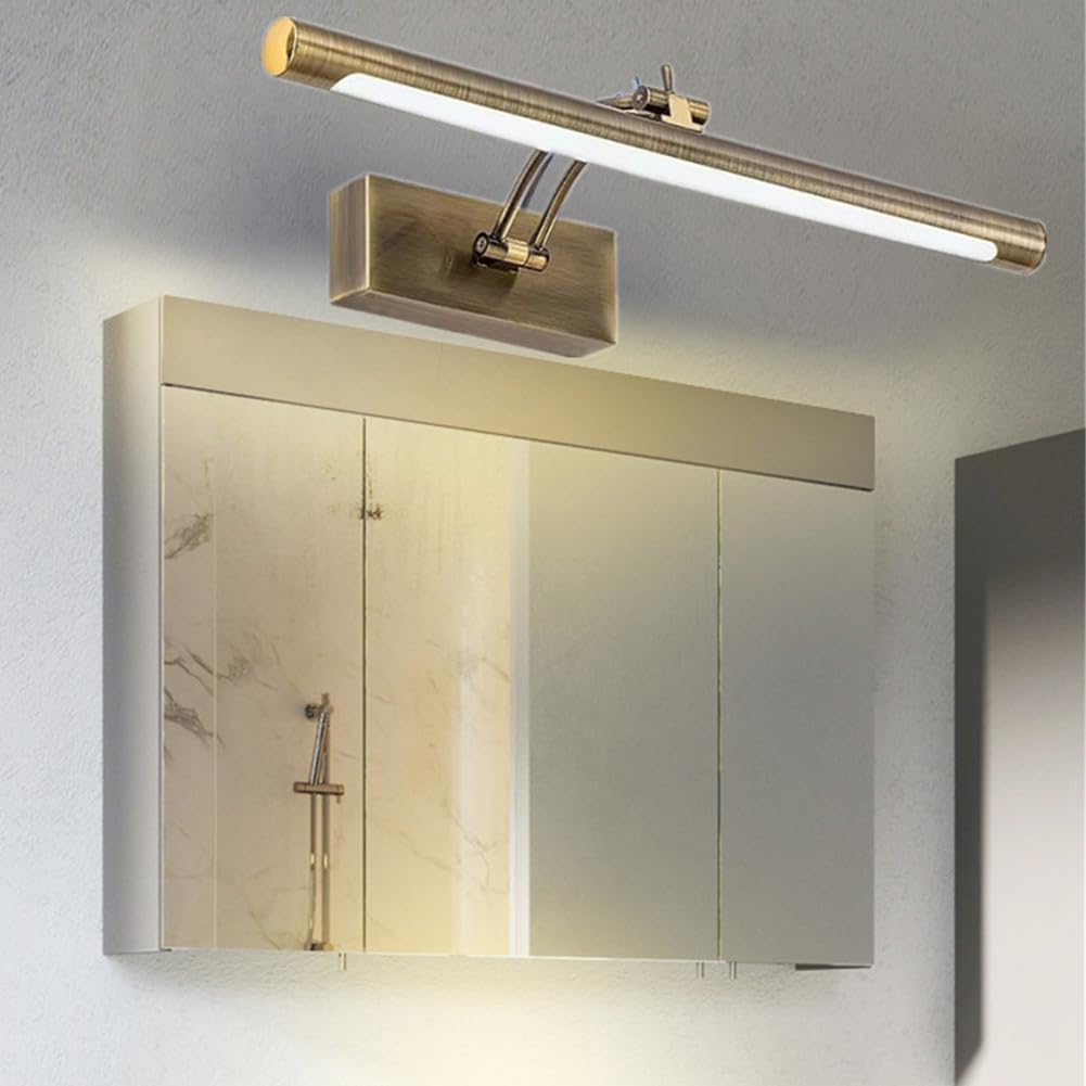 Adjustable Antique Brass Tri-Color LED Picture Light (Hardwired)
