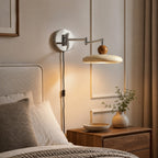 Adjustable Arm Metal Shade Wall Sconce (Plug-In)