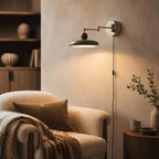 Adjustable Arm Metal Shade Wall Sconce (Plug-In)