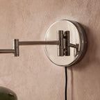 Adjustable Arm Metal Shade Wall Sconce (Plug-In)