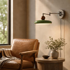 Adjustable Arm Metal Shade Wall Sconce (Plug-In)