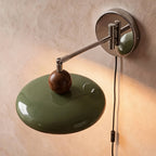 Adjustable Arm Metal Shade Wall Sconce (Plug-In)