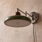 Adjustable Arm Metal Shade Wall Sconce (Plug-In)