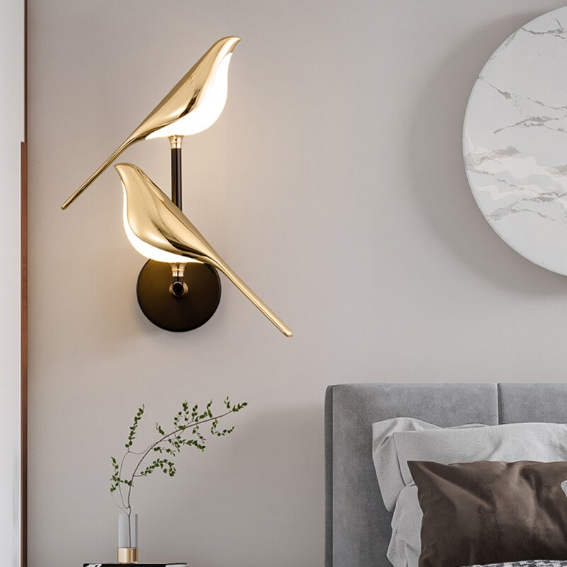 Adjustable Brightness Magnetic Bird Wall Sconce