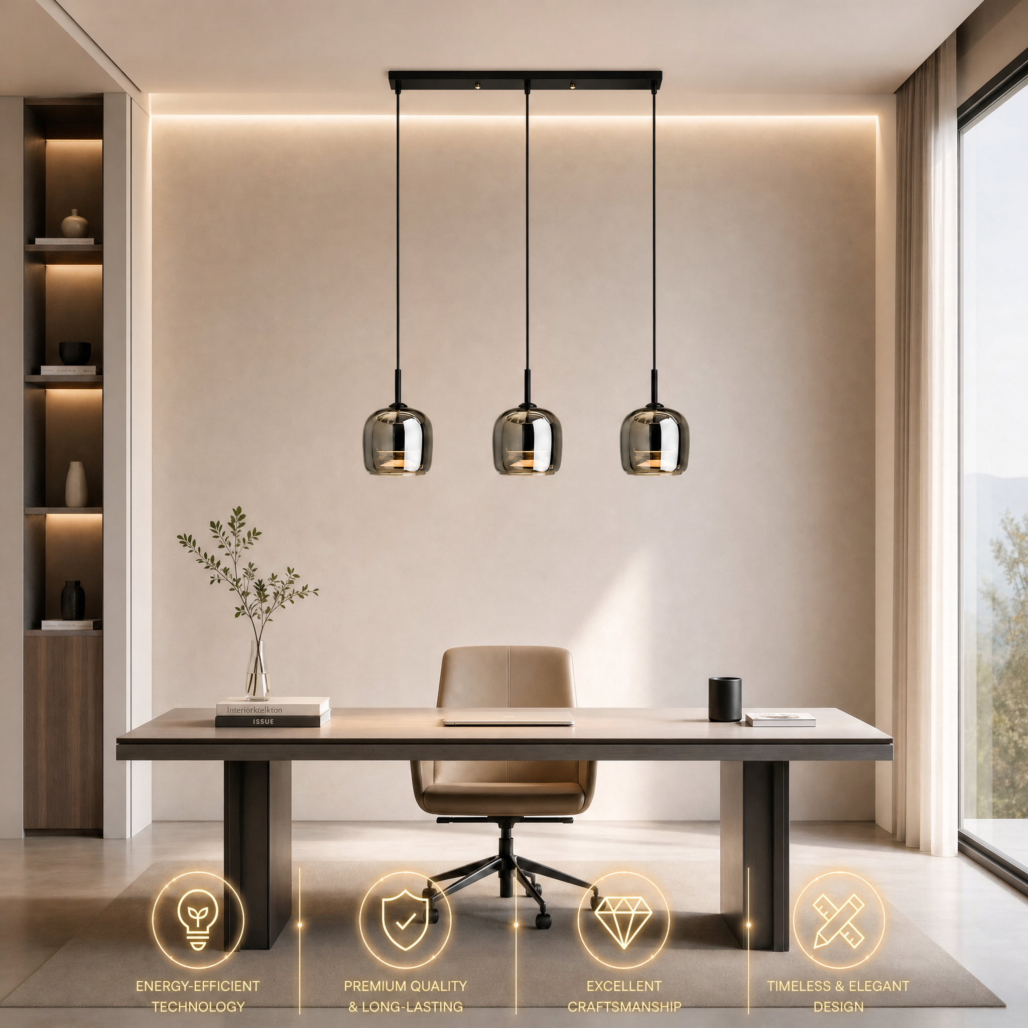 Adjustable Color Dimmable LED Pendant Light