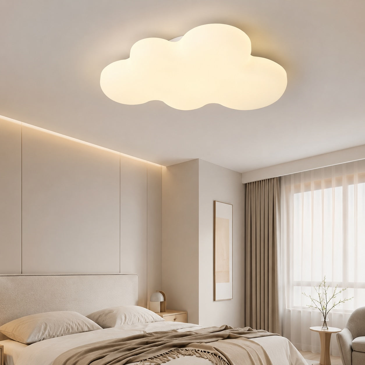Adjustable Color Temperature Flicker-Free Cartoon Cloud Ceiling Light