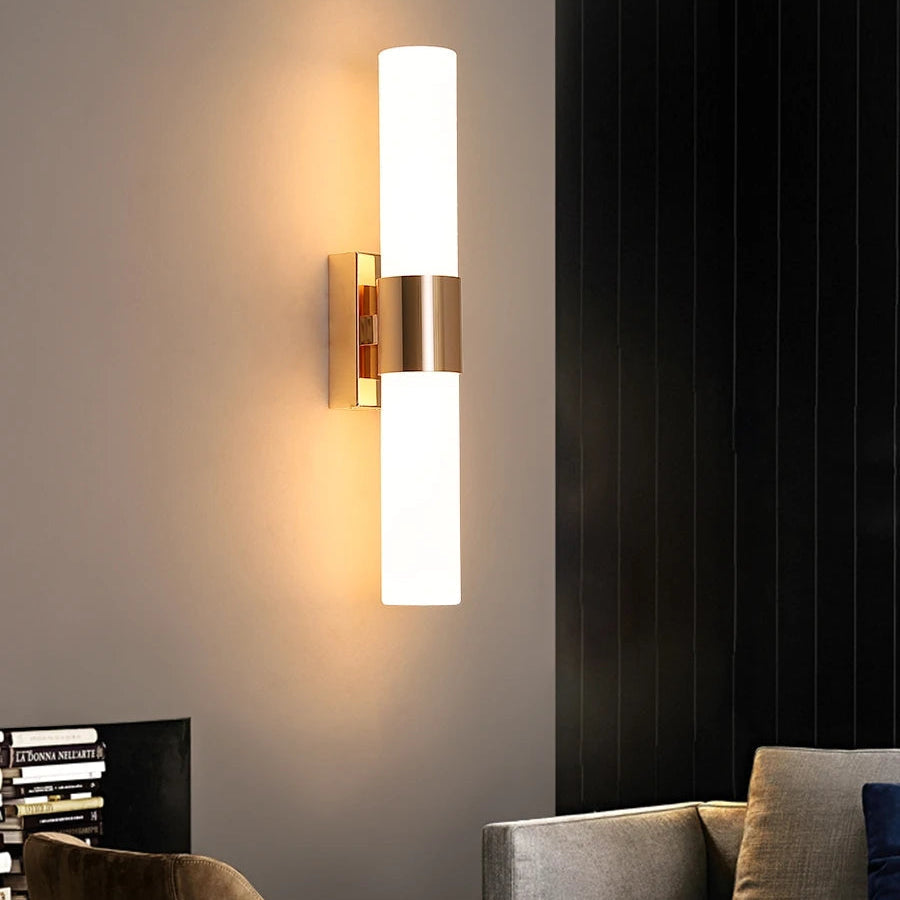 Adjustable Color Temperature Gold Finish Integrated LED Wall Sconce