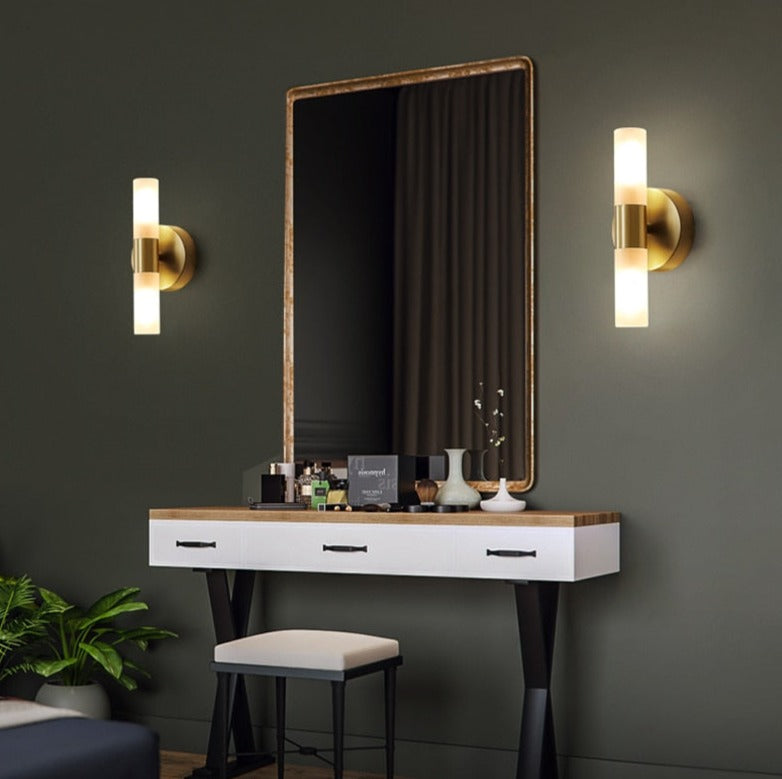 Adjustable Color Temperature Gold Finish Integrated LED Wall Sconce