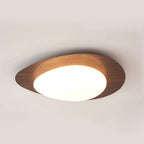 Adjustable Color Temperature Wood Grain Flush Mount Ceiling Light