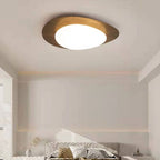 Adjustable Color Temperature Wood Grain Flush Mount Ceiling Light