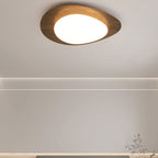 Adjustable Color Temperature Wood Grain Flush Mount Ceiling Light