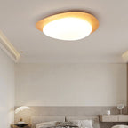 Adjustable Color Temperature Wood Grain Flush Mount Ceiling Light