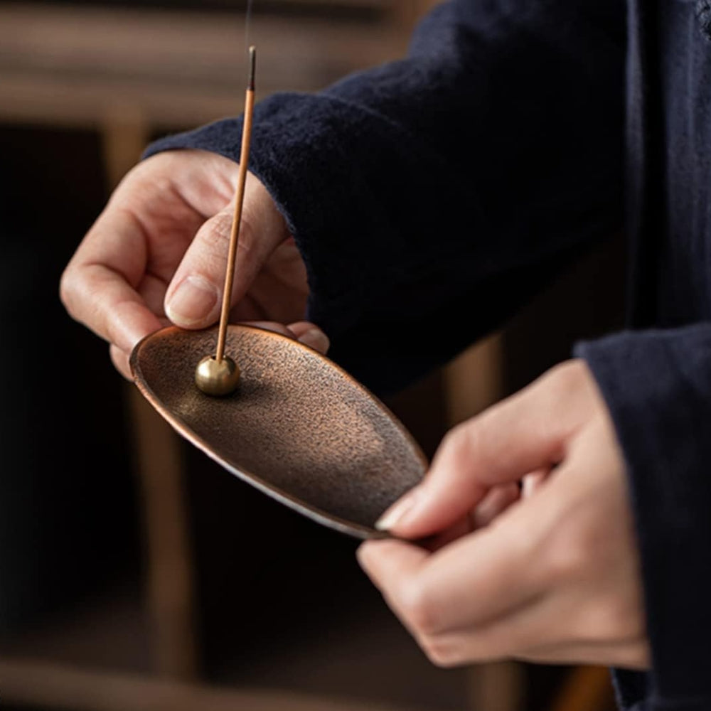 Adjustable Copper Alloy Ash-Catching Incense Holder