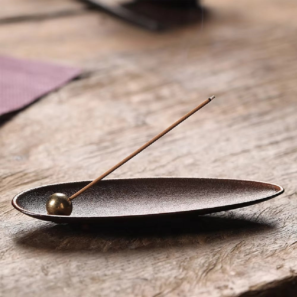 Adjustable Copper Alloy Ash-Catching Incense Holder