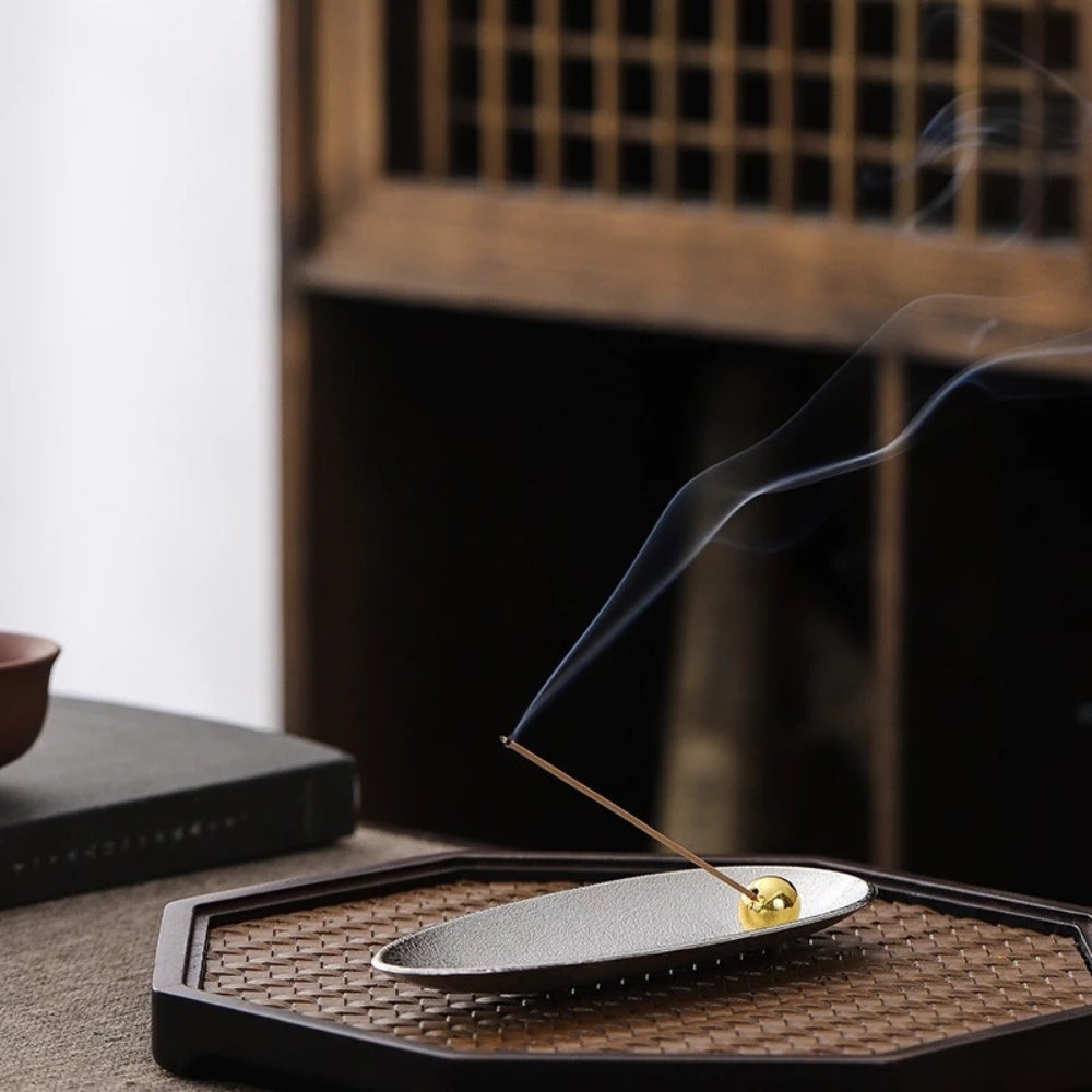 Adjustable Copper Alloy Ash-Catching Incense Holder