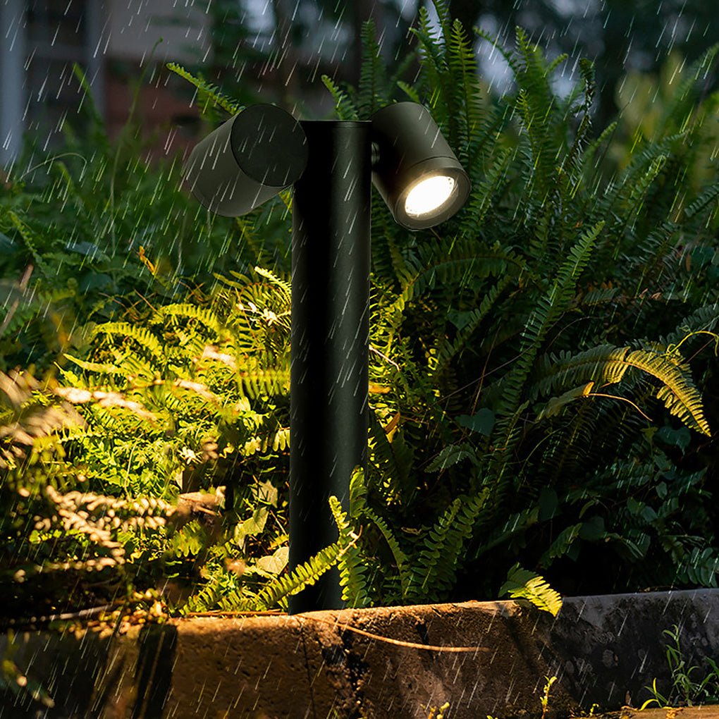 Adjustable Dual-Head Die-Cast Aluminum Bollard Light