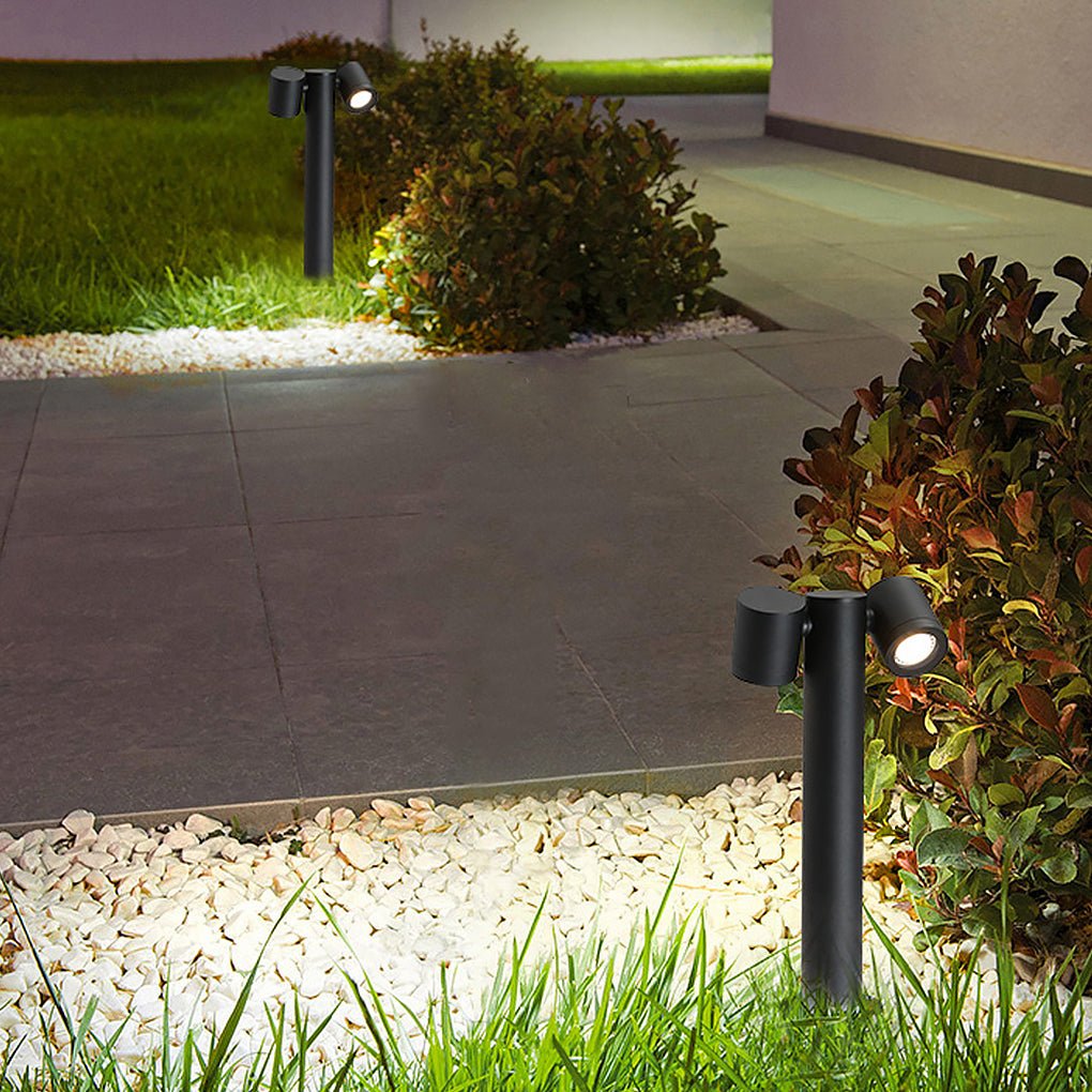 Adjustable Dual-Head Die-Cast Aluminum Bollard Light
