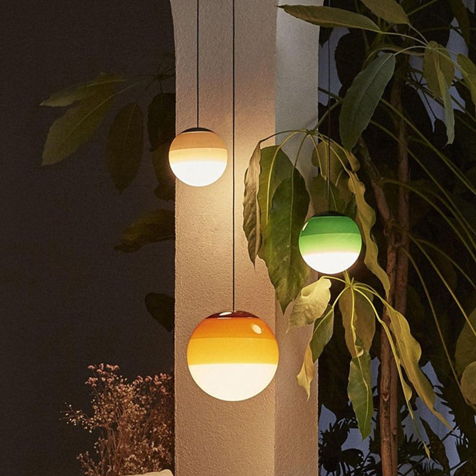 Adjustable Dual-Temperature Gradient Glass Pendant Light