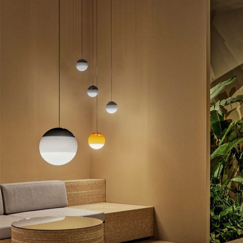 Adjustable Dual-Temperature Gradient Glass Pendant Light