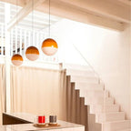 Adjustable Dual-Temperature Gradient Glass Pendant Light