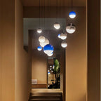 Adjustable Dual-Temperature Gradient Glass Pendant Light