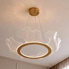 Adjustable Energy-Efficient LED Glass & Metal Chandelier