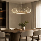 Adjustable Energy-Efficient LED Glass & Metal Chandelier