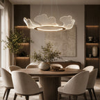 Adjustable Energy-Efficient LED Glass & Metal Chandelier