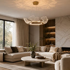 Adjustable Energy-Efficient LED Glass & Metal Chandelier
