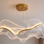 Adjustable Energy-Efficient LED Glass & Metal Chandelier