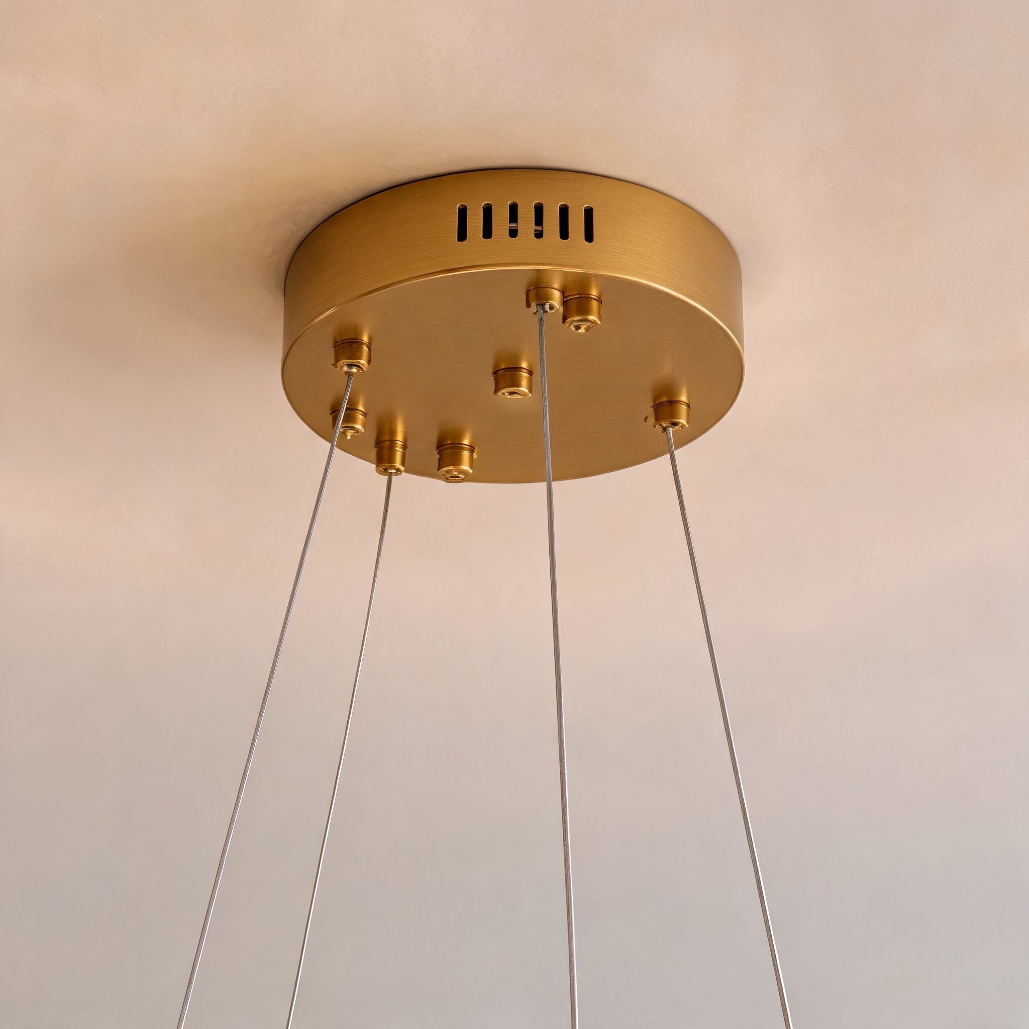 Adjustable Energy-Efficient LED Glass & Metal Chandelier