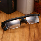 Adjustable Focus Glasses Dial-Adjustable Lightweight Polycarbonate Impact-Resistant Lenses