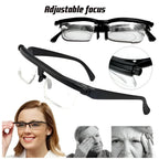 Adjustable Focus Glasses Dial-Adjustable Lightweight Polycarbonate Impact-Resistant Lenses